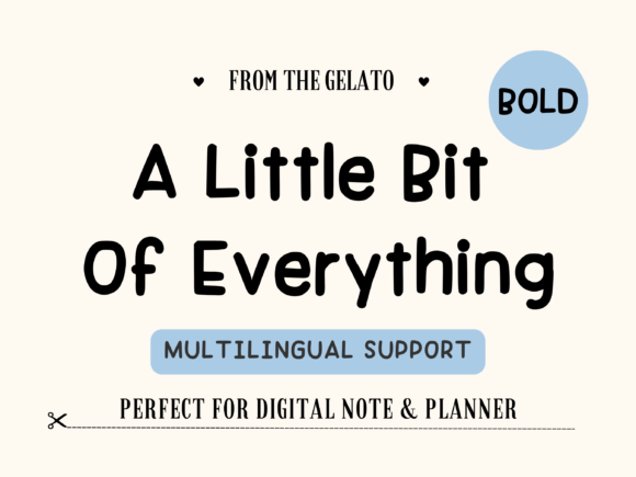 A Little Bit of Everything: A Handwritten Font for Publishers