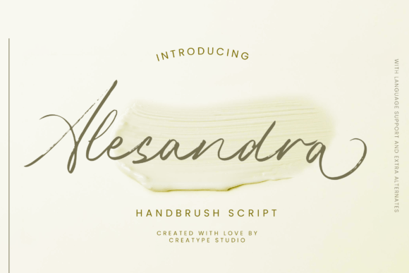 Alesandra Brush Script Font for Handmade Crafts