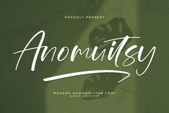 Anomuitsy Script Handwritten Font for Handmade Crafts and Stationery