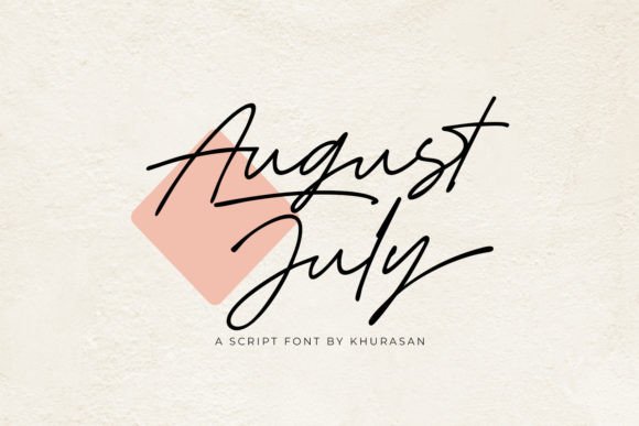 August July: A Modern Script Font for Digital Design