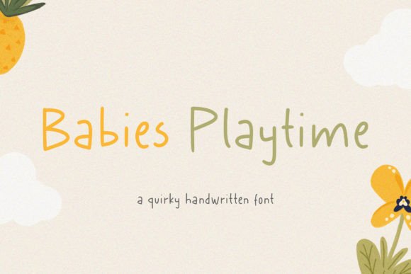 Babies Playtime: A Handwritten Font for Warm Brand Visuals