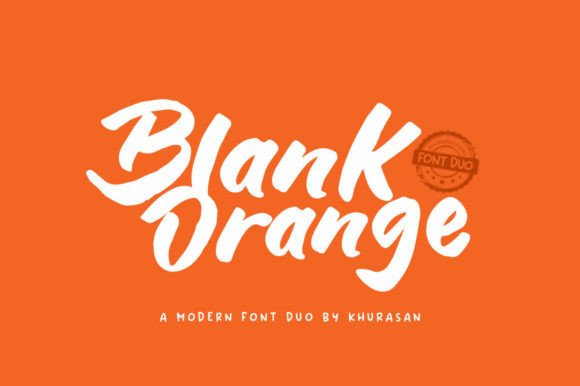 Blank Orange Duo for Campaign-Ready Script Handwritten Design