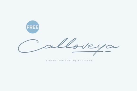Calloveya Script Font for Handmade Product Designs