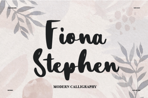 Fiona Stephen: A Script Handwritten Font for Editorial Design and Branding