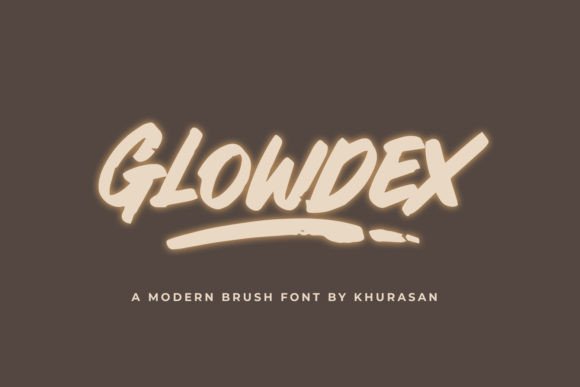 Glowdex: A Modern Bold Brush Font for Digital Designers