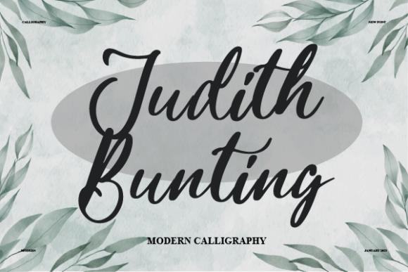 Judith Bunting: A Sweet Script Handwritten Font for Small Business Branding