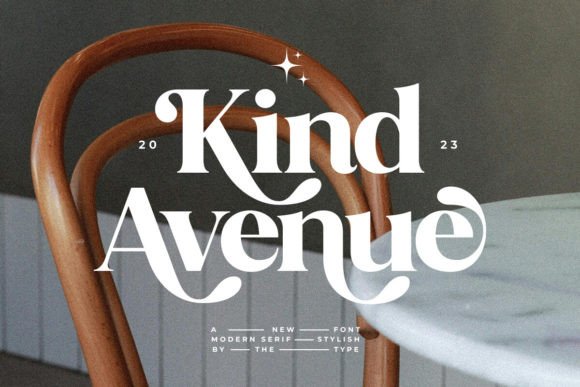 Kind Avenue: A Stylish Retro Serif Font for Small Business Branding