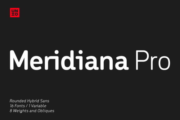 Meridiana Pro: A Rounded Sans Serif Font for Creative Products