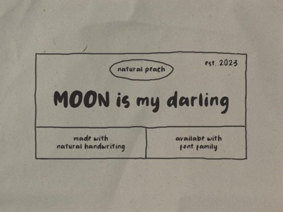 Moon Darling: A Script Handwritten Font with Messy Charm for Branding