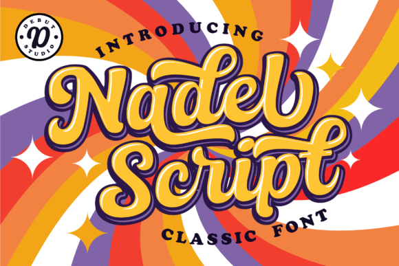 Nadel Script: A Classic Layered Font for Handmade Product Designers