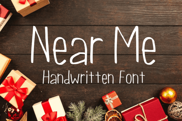 Near Me Font: A Cheerful Handwritten Typeface for Digital Design
