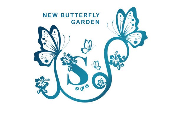 New Butterfly Garden Monogram: An Elegant Decorative Font for Branding