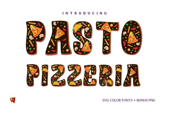 Pasto Pizzeria: Color Display Font for Pizza-Themed Campaigns
