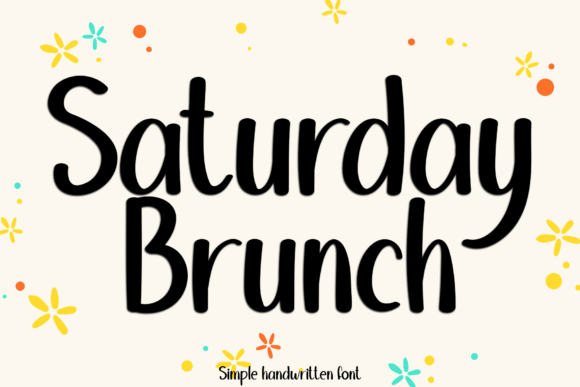 Saturday Brunch Font for Handmade Labels and Wedding Stationery