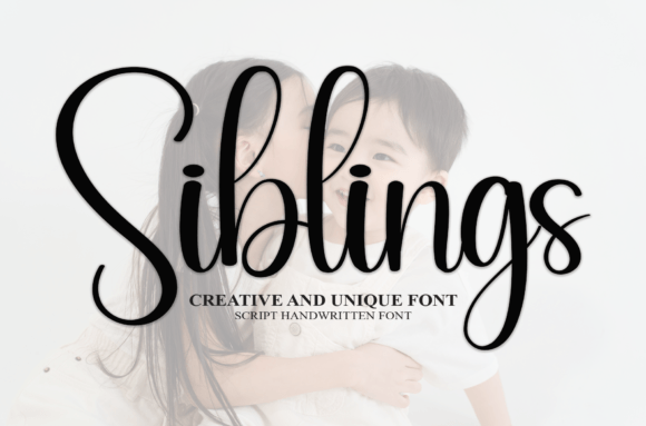 Siblings: A Sweet Handwritten Font for Invitations and Branding
