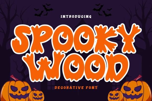 Spooky Wood Font for Handmade Halloween Projects