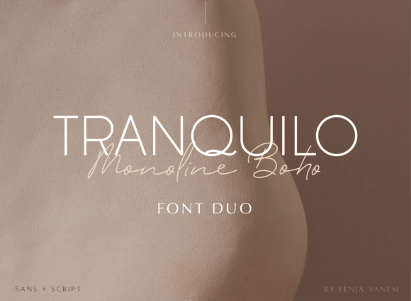 Tranquilo Monoline Boho Duo Font for Elegant Branding