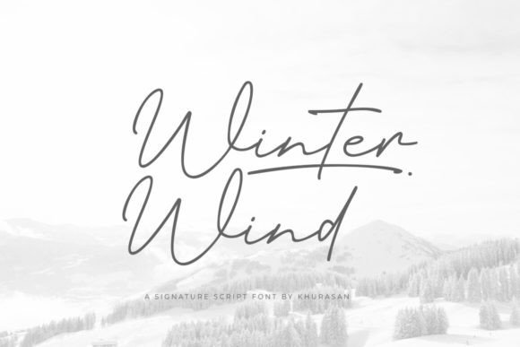 Winter Wind Font: A Script Typeface for Editorial Design