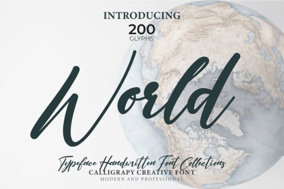 World Script Handwritten Font for Crafters and Product Designers
